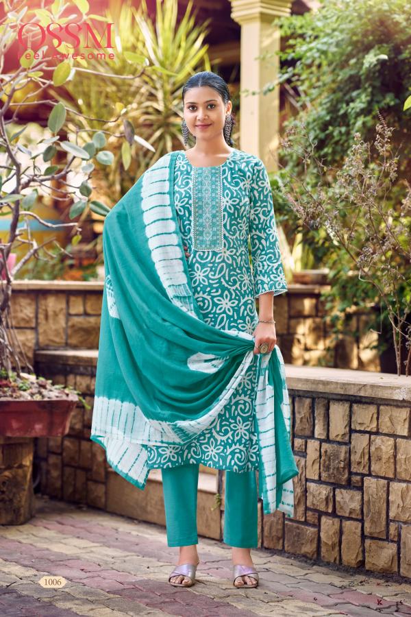 Ossm Batik Vol 02 Cotton Printed Kurti Bottom With Dupatta